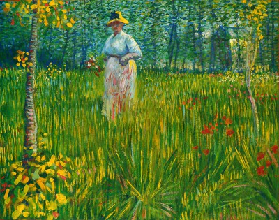 Vincent van Gogh, Spacer w ogrodzie - reprodukcja